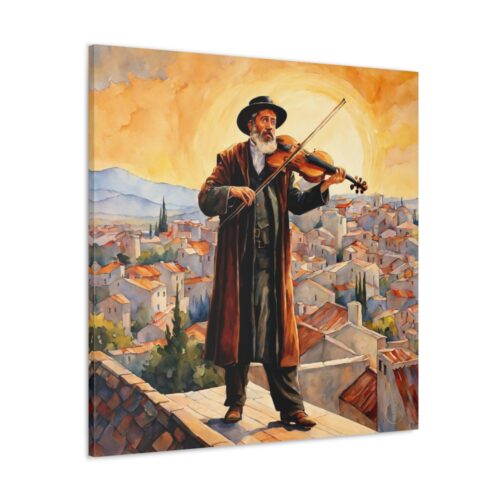 Fiddler on the roof, Art wall home decor, Gallery Canvas print, Original paintings, Colorful Wall Art, Large Wall Art - Image 5