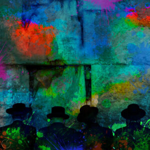 Jerusalem Western Wall ART, People pray, Sacred place- Hakotel - Home Decor, Art wall home decor, Gallery Canvas print, Original paintings, Colorful Wall Art, Large Wall Art