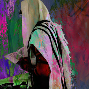 Man Praying, Original Judaica wall painting, Canvas Gallery, Jewish Art, Israel Art, jews Religious, jewish Religion, Jewish Prayer, Torah Prayer