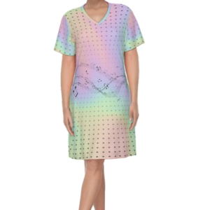 Women's V Neck Cotton Dress, Summer dresses, Short Sleeves midi dress, loose casual robes,customized Clothing, boho Dress, Loose Shirt Dresses