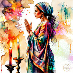 Praing Woman, Art wall home decor, Gallery Canvas print, Original paintings, Colorful Wall Art, Large Wall Art