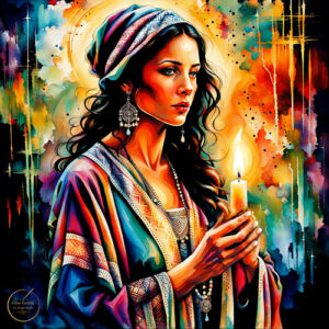 Praing Woman, Art wall home decor, Gallery Canvas print, Original paintings, Colorful Wall Art, Large Wall Art
