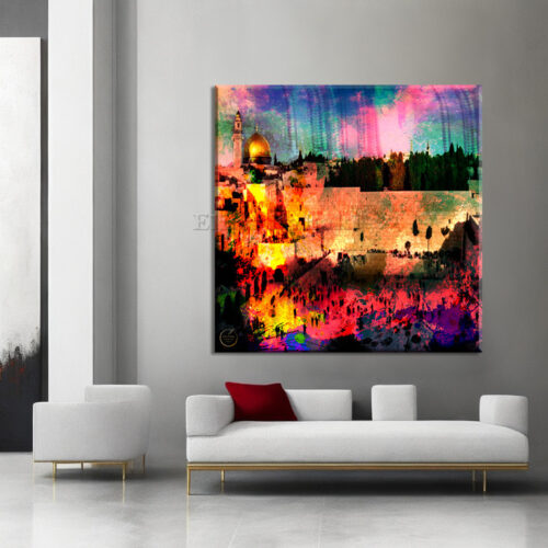 Jerusalem  Western Wall ART- Hakotel - Home Decor, Art wall home decor, Gallery Canvas print, Original paintings, Colorful Wall Art, Large Wall Art - Image 7