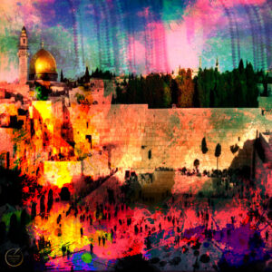 Jerusalem  Western Wall ART- Hakotel - Home Decor, Art wall home decor, Gallery Canvas print, Original paintings, Colorful Wall Art, Large Wall Art
