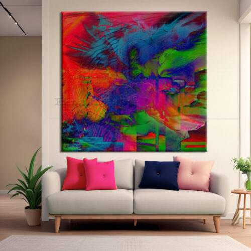 Abstract art , Home Decor, Art wall home decor, Gallery Canvas print, Original paintings, Colorful Wall Art, Large Wall Art - Image 3