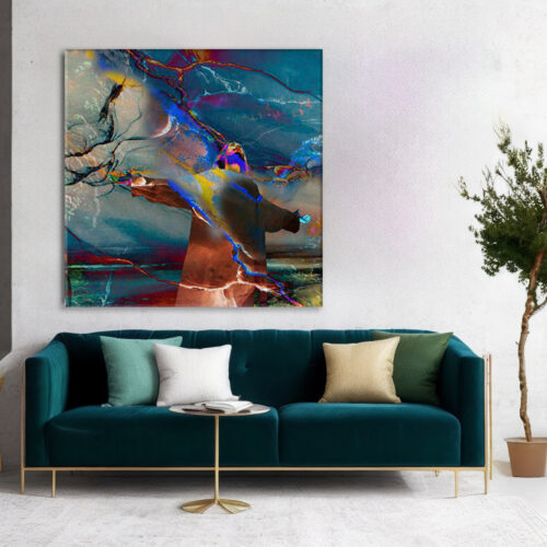 Jesus Art, Home Decor, Art wall home decor, Gallery Canvas print, Original paintings, Colorful Wall Art, Large Wall Art - Image 3