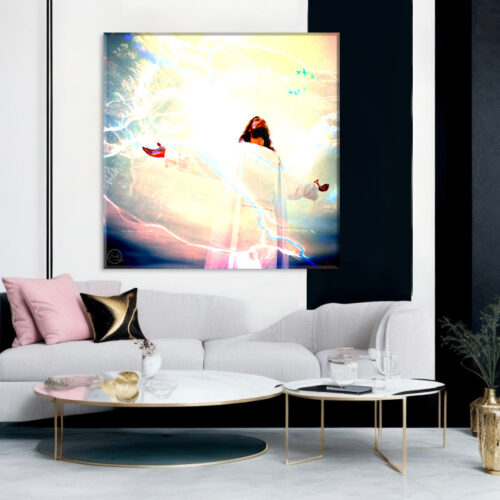 Jesus Art, Home Decor, Art wall home decor, Gallery Canvas print, Original paintings, Colorful Wall Art, Large Wall Art - Image 3