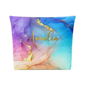 Personalized Cotton Cosmetic Bag, Custom Makeup Bag, Bride Toiletry Bag,  Bridesmaid Gifts,Wedding Gift, Travel Toiletry Bag