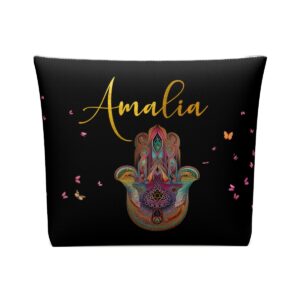 Personalized Cotton Cosmetic Bag, Custom Makeup Bag, Bride Toiletry Bag,  Bridesmaid Gifts,Wedding Gift, Travel Toiletry Bag