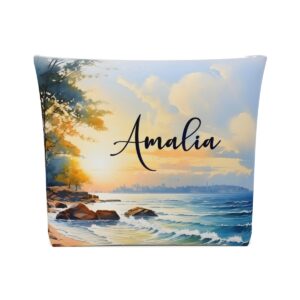 Personalized Cotton Cosmetic Bag, Custom Makeup Bag, Bride Toiletry Bag,  Bridesmaid Gifts,Wedding Gift, Travel Toiletry Bag