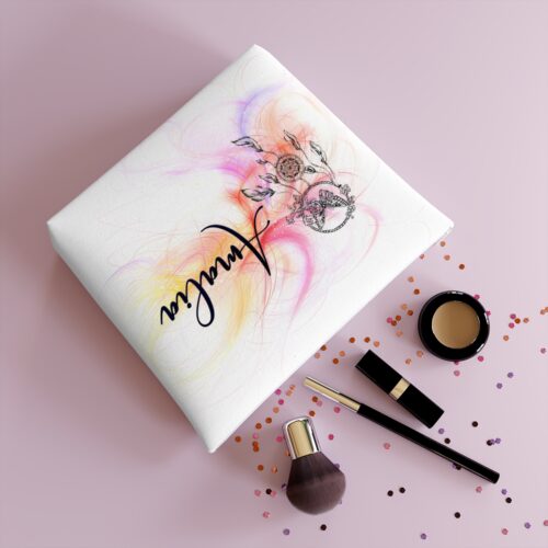 Personalized Cotton Cosmetic Bag, Custom Makeup Bag, Bride Toiletry Bag,  Bridesmaid Gifts,Wedding Gift, Travel Toiletry Bag - Image 2