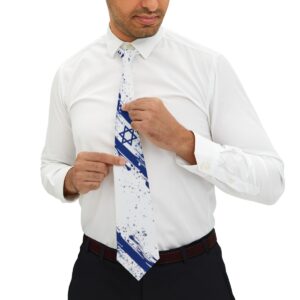 Israel Tie Patriotic Flag, Star of David, Jewish design for Mens Necktie, Stand With Israel,custom design, Gifts,Personal design Neckties, Israel Tie, Neck Ties