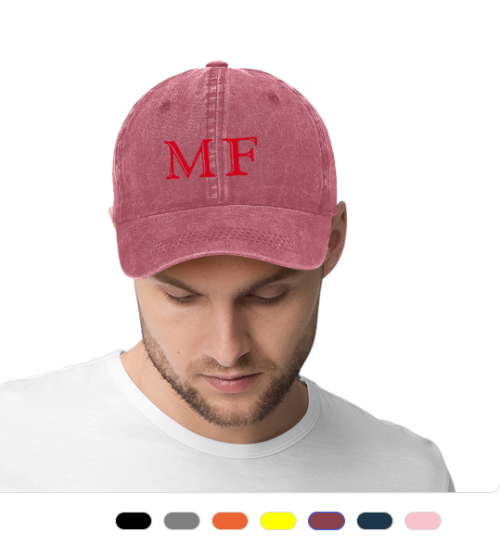 Unisex Vintage Embroidered Baseball Cap | with Initials | Personalized Cap | Custom Embroidery Design on Baseball Cap | Great Gift for him & her - Image 6