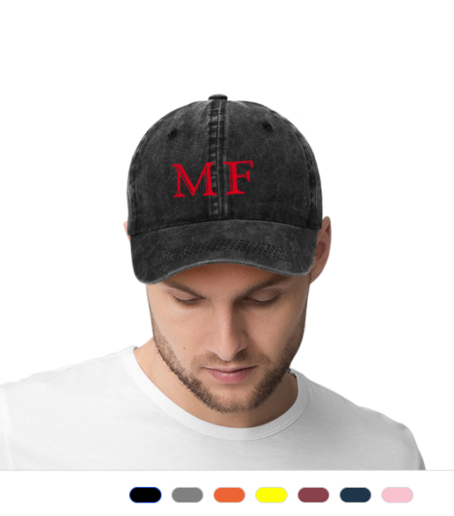 Unisex Vintage Embroidered Baseball Cap | with Initials | Personalized Cap | Custom Embroidery Design on Baseball Cap | Great Gift for him & her