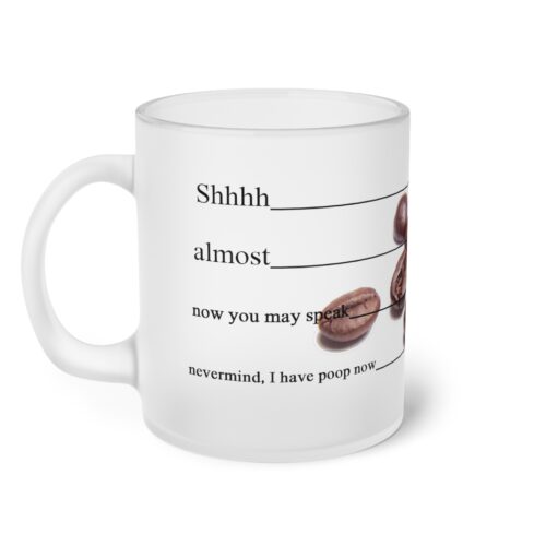 Frosted Glass Mug, Personalized Gift, Custom Minimalist Funny Large Coffee Cup, Hot Chocolate, Mug Designs, Dishwasher safe - Image 4