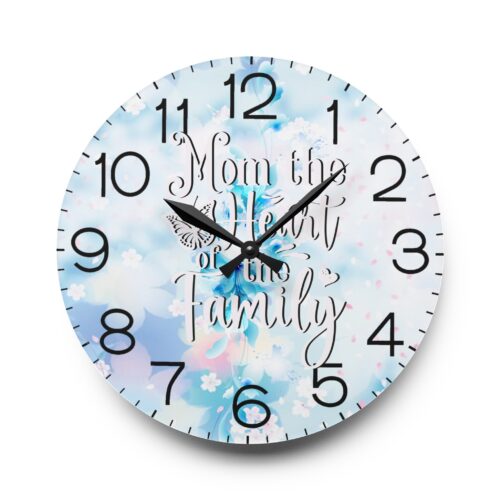 Romantic Acrylic Wall Clock , perfect  present, for mom, Mother's Day Gifts, Round + Square - Image 3