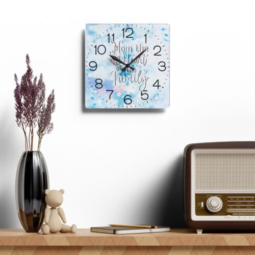 Romantic Acrylic Wall Clock , perfect  present, for mom, Mother's Day Gifts, Round + Square - Image 6