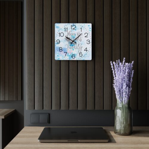 Romantic Acrylic Wall Clock , perfect  present, for mom, Mother's Day Gifts, Round + Square - Image 7