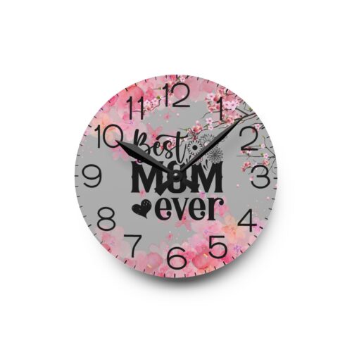 Cherry blossoms Acrylic Wall Clock, Japanese style, perfect present, Mother's Day, Round + Square - Image 2