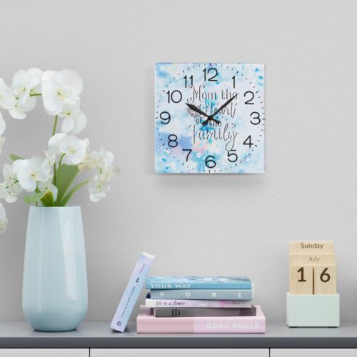 Romantic Acrylic Wall Clock , perfect  present, for mom, Mother's Day Gifts, Round + Square - Image 8