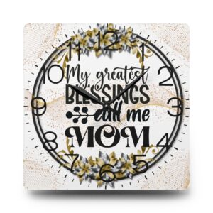 Acrylic Wall Clock, perfect presents, Mother's Day, call me MOM, perfect gifts, Round + Square