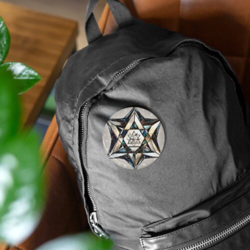 Star of David Brooch pin for scarf, shawl,  Gifts, Israel Art, Shawl Pin Brooch,Pashmina Brooches, Coat Accessories, Round Pin Button - Image 8
