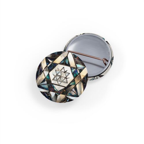 Star of David Brooch pin for scarf, shawl,  Gifts, Israel Art, Shawl Pin Brooch,Pashmina Brooches, Coat Accessories, Round Pin Button - Image 9