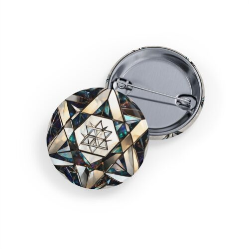 Star of David Brooch pin for scarf, shawl,  Gifts, Israel Art, Shawl Pin Brooch,Pashmina Brooches, Coat Accessories, Round Pin Button - Image 4