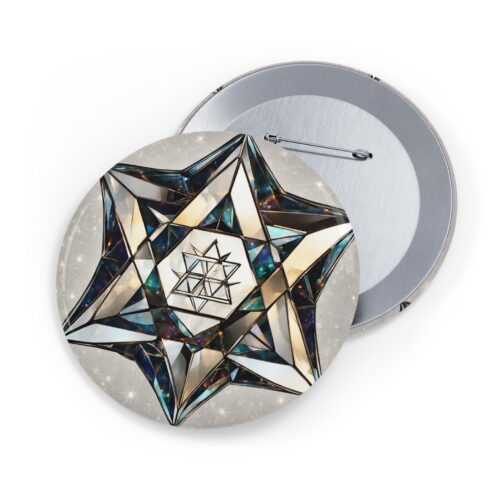 Star of David Brooch pin for scarf, shawl,  Gifts, Israel Art, Shawl Pin Brooch,Pashmina Brooches, Coat Accessories, Round Pin Button - Image 7