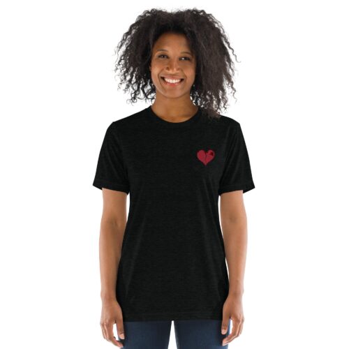 October 7th, Broken heart, Short sleeve t-shirt, Special embroidery heart, Support Israel ,Donate to Israel, Israel tshirt - Image 2