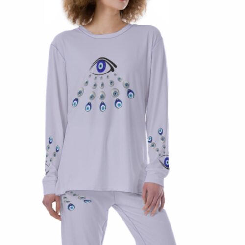 The Evil Eye Women's Pajamas Set Long Sleeves,Sleepwear Women,PJs Bridesmaids, Nightie Pajamas Set, Nightdress Women,Bridal Pajamas - Image 8
