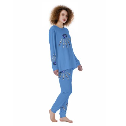 The Evil Eye Women's Pajamas Set Long Sleeves,Sleepwear Women,PJs Bridesmaids, Nightie Pajamas Set, Nightdress Women,Bridal Pajamas - Image 2