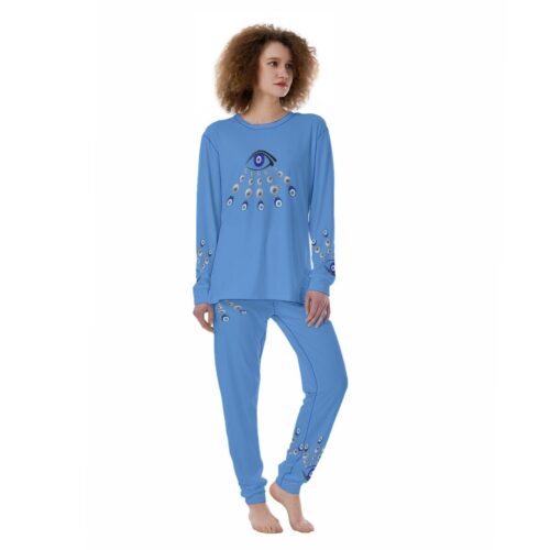 The Evil Eye Women's Pajamas Set Long Sleeves,Sleepwear Women,PJs Bridesmaids, Nightie Pajamas Set, Nightdress Women,Bridal Pajamas