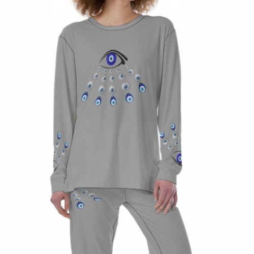 The Evil Eye Women's Pajamas Set Long Sleeves,Sleepwear Women,PJs Bridesmaids, Nightie Pajamas Set, Nightdress Women,Bridal Pajamas - Image 5