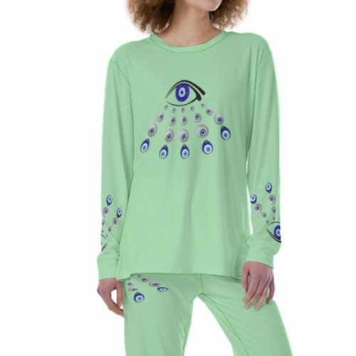 The Evil Eye Women's Pajamas Set Long Sleeves,Sleepwear Women,PJs Bridesmaids, Nightie Pajamas Set, Nightdress Women,Bridal Pajamas - Image 6