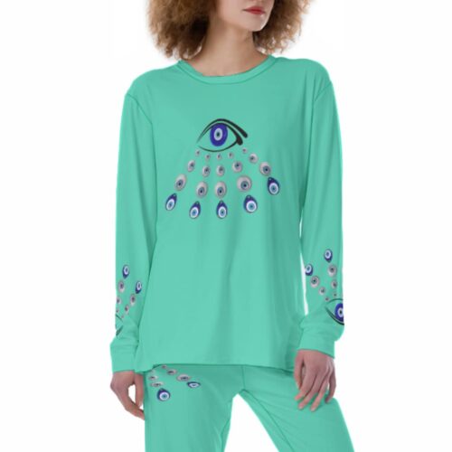 The Evil Eye Women's Pajamas Set Long Sleeves,Sleepwear Women,PJs Bridesmaids, Nightie Pajamas Set, Nightdress Women,Bridal Pajamas - Image 10