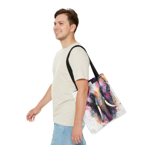 Elephant Tote Bag, Animal art, Aesthetic Totebag, Stylish Bag,Bag for Men,Bag for Life,Bag for Women,Shopping Bag, costum gift, Wild life - Image 2