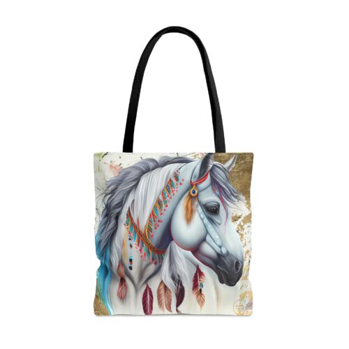 White horse,Animal Tote Bag, Aesthetic Totebag, Stylish Tote Bag,Bag for Men,Bag for Life,Bag for Women,Shopping Bag,Anniversary gift - Image 4