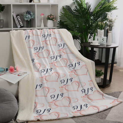 4 sizes + countless colors to choose from. A pampering blanket with a personal design. Add a caption,  name in any language