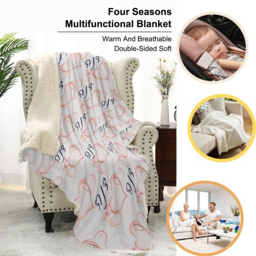 4 sizes + countless colors to choose from. A pampering blanket with a personal design. Add a caption,  name in any language - Image 3