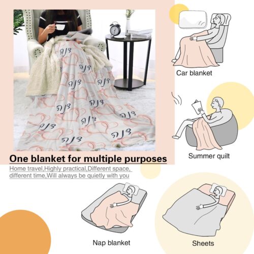 4 sizes + countless colors to choose from. A pampering blanket with a personal design. Add a caption,  name in any language - Image 4