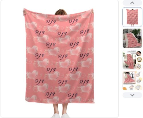 4 sizes + countless colors to choose from. A pampering blanket with a personal design. Add a caption,  name in any language - Image 8