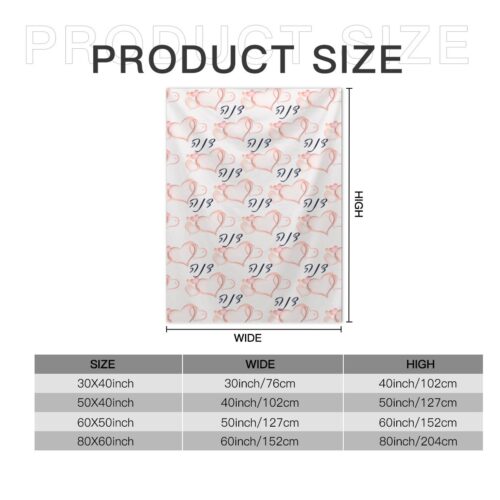 4 sizes + countless colors to choose from. A pampering blanket with a personal design. Add a caption,  name in any language - Image 7