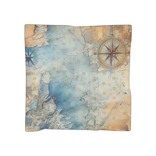 Bandana Hair Poly Scarf,Jewish Gift,Star of David,Bat Mitzvah,Holiday Scarf,Holiday Gifts,Gifts for Wife,Gifts for Her,Bandanas for Her - Image 3