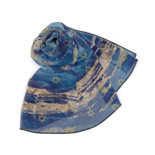 Bandana Hair Poly Scarf,Jewish Gift,Star of David,Bat Mitzvah,Holiday Scarf,Holiday Gifts,Gifts for Wife,Gifts for Her,Bandanas for Her - Image 6