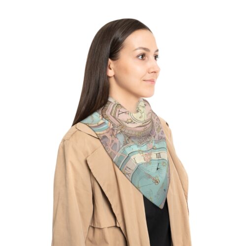 Bandana Hair Poly Scarf,Jewish Gift,Star of David,Bat Mitzvah,Holiday Scarf,Holiday Gifts,Gifts for Wife,Gifts for Her,Bandanas for Her