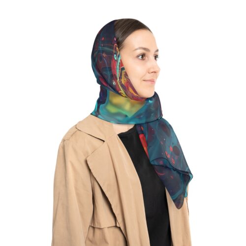 Bandana Hair Poly Scarf,Jewish Gift,Scarf for neck,Bat Mitzvah,Holiday Scarf,Holiday Gifts,Gifts for Wife,Gifts for Her,Bandanas for Her - Image 2