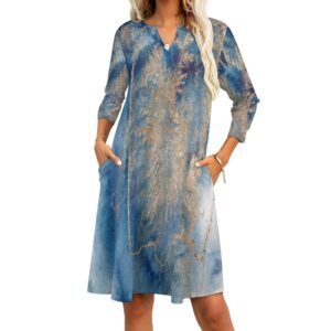 Printed Modern DRESS With POCKETS,Full Sleeve,Oversized Dress,Plus Size Women Dress,Maternity Dress,Loose Fitting Dress,Loose Shirt Dress