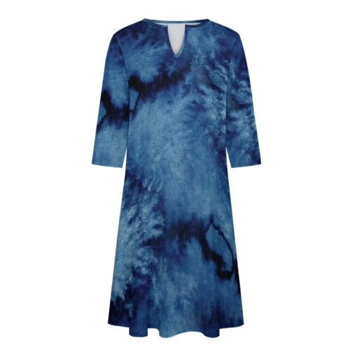 Printed Modern DRESS With POCKETS,Full Sleeve,Oversized Dress,Plus Size Women Dress,Maternity Dress,Loose Fitting Dress,Loose Shirt Dress - Image 5