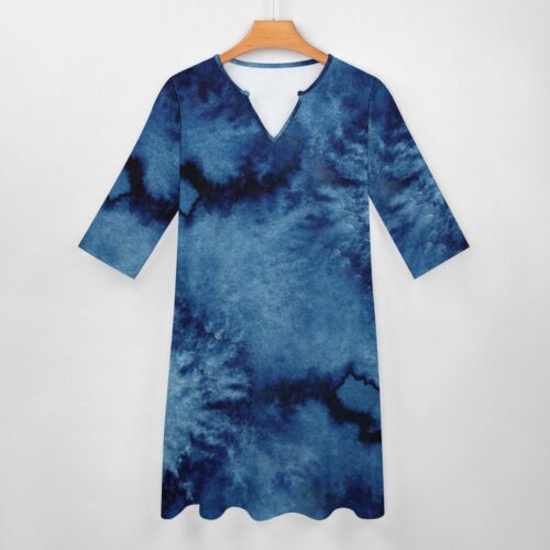 Printed Modern DRESS With POCKETS,Full Sleeve,Oversized Dress,Plus Size Women Dress,Maternity Dress,Loose Fitting Dress,Loose Shirt Dress - Image 2